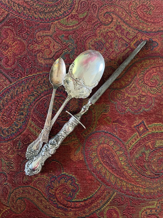 Other - Ornate Silver-Tone Serving Set - Decorative Home Accent